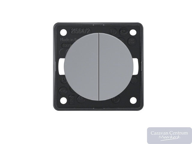 Berker wipschakelaar dubbel grijs