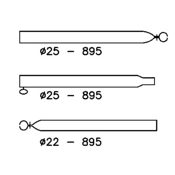 Campking Verandastang 25/22 mm. 170-260 cm. : Alu.
