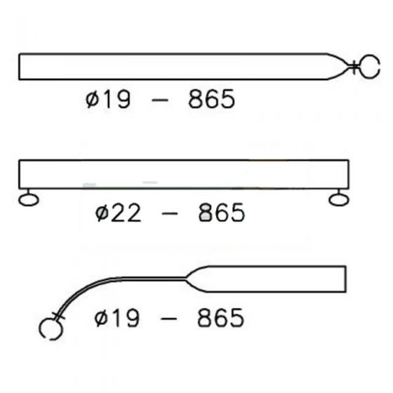 Campking Voortentspanstok 22/19 mm. 165-255 cm.