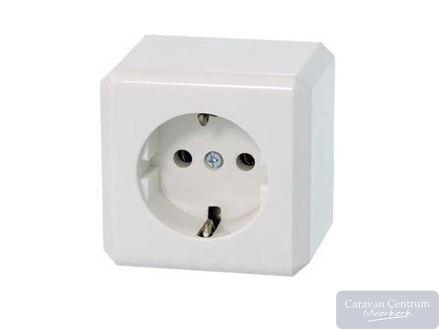 Contactdoos enkel opbouw m/randaarde