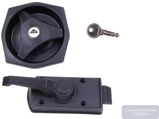 Deurslot zwart hoekig 25/35mm Rechts