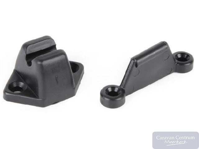 Deurvanger pvc zwart 2dlg