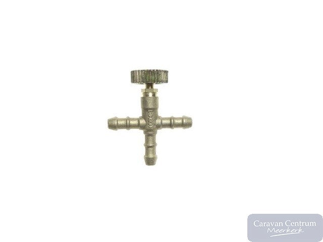 Gimeg T-slangverbinder met kraan 8mm