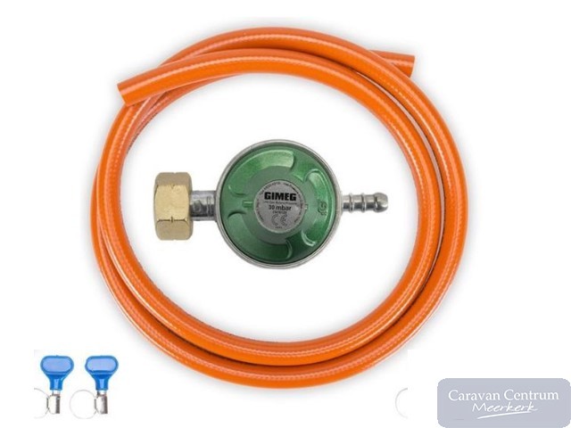 Gimeg gasdrukregelaarset Universeel 30 mbar Kombi x slangpilaar (150 cm)