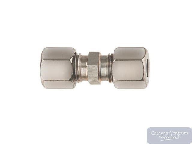 Gimeg rechte knelkoppeling 8 mm X 8 mm staal