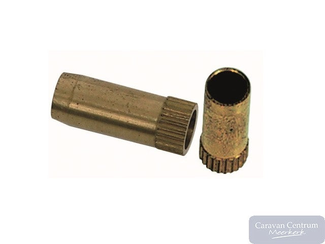 Gimeg verstevigingsbus koperleiding 8mm messing 2 stuks