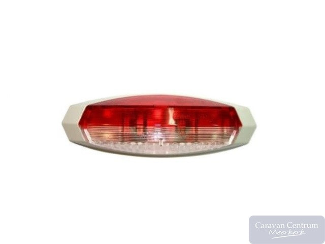 Hella Breedtelicht rood/ wit links witte plaat