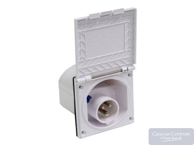 Inbouwstekkerdoos CEE wit vierkant