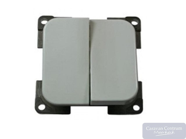 Presto Wipschakelaar Dubbel Inbouw Grijs