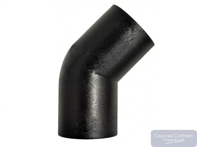 Reich hoekstuk 45 graden PE zwart