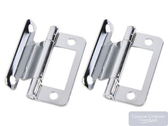 Scharnier geknikt vernikkeld 50mm a 2st