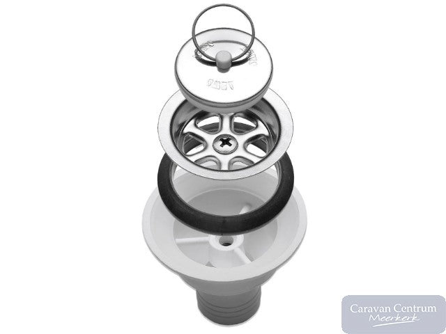 Smev afvoerplug recht 20mm compleet