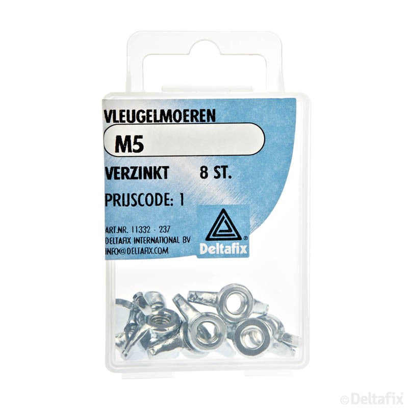 Vleugelmoeren M5 verzinkt a 8 st.