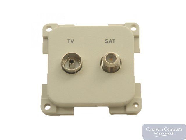 Presto TV stekkerdoos Coax/F-connector grijs