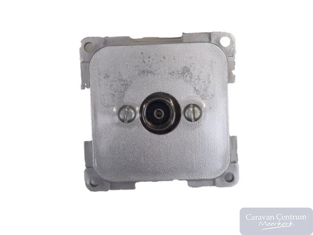 tv stekkerdoos aluminium mat