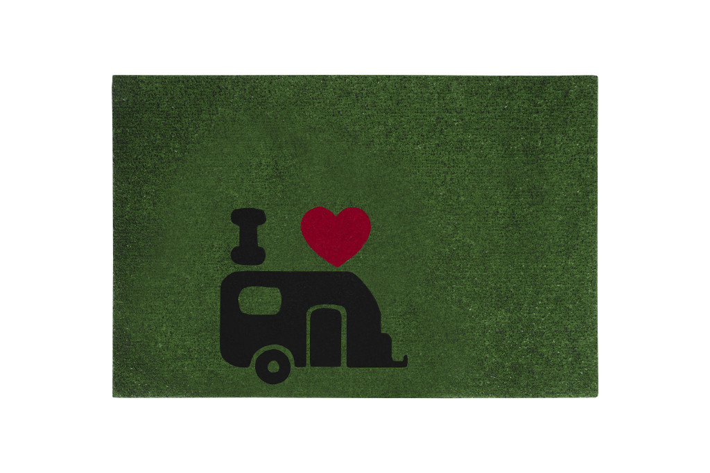 Travellife schoonloopmat Flock groen