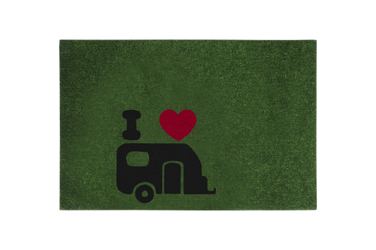 Travellife schoonloopmat Flock groen