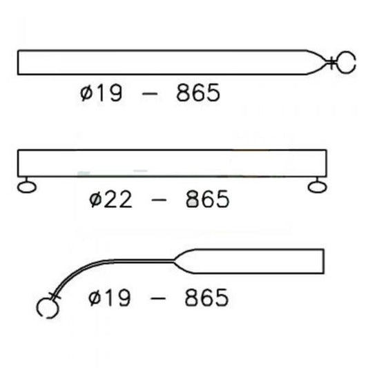 Campking Voortentspanstok 22/19 mm. 165-255 cm.