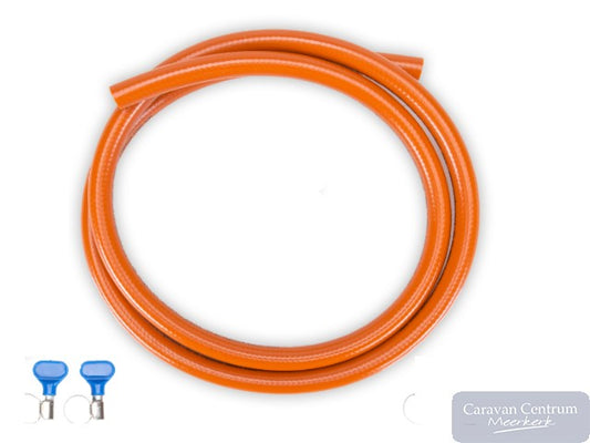 Gimeg HD gasslang pvc met 2 slangklemmen 1,5 m
