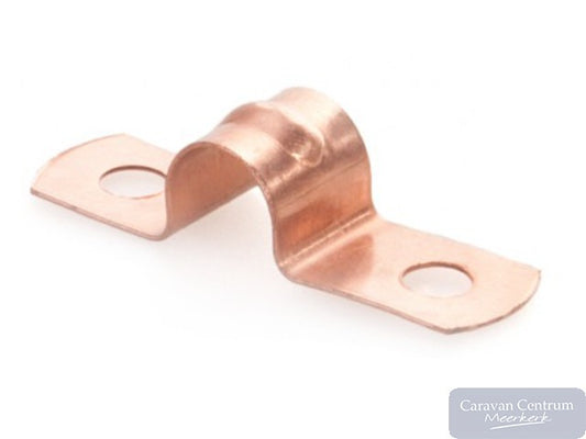 Gimeg roodkoperen pijpzadel 8mm 4 stuks