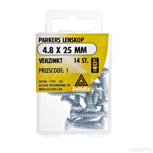 Parkers lenskop 4.8 X 25 mm verzinkt a 14 st.