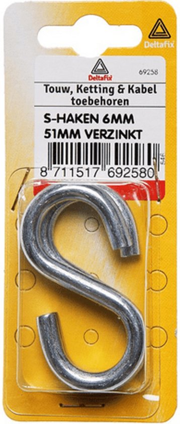 S-Haken 25 mm verzinkt a 4 st.
