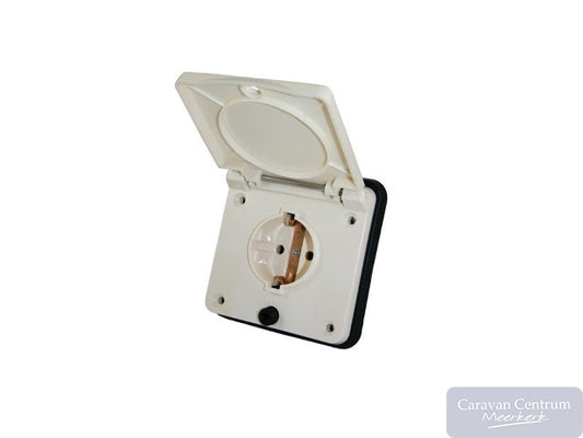 SCHUKO WANDCONTACTDOOS BEIGE