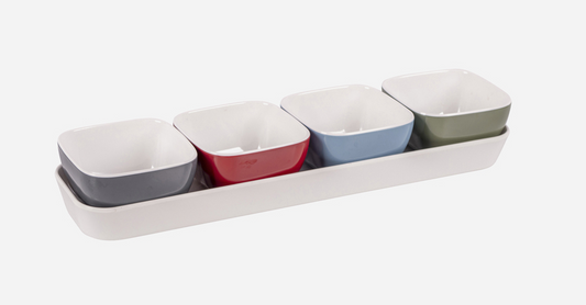 Bo-Camp snack set kom vierkant met 4stks