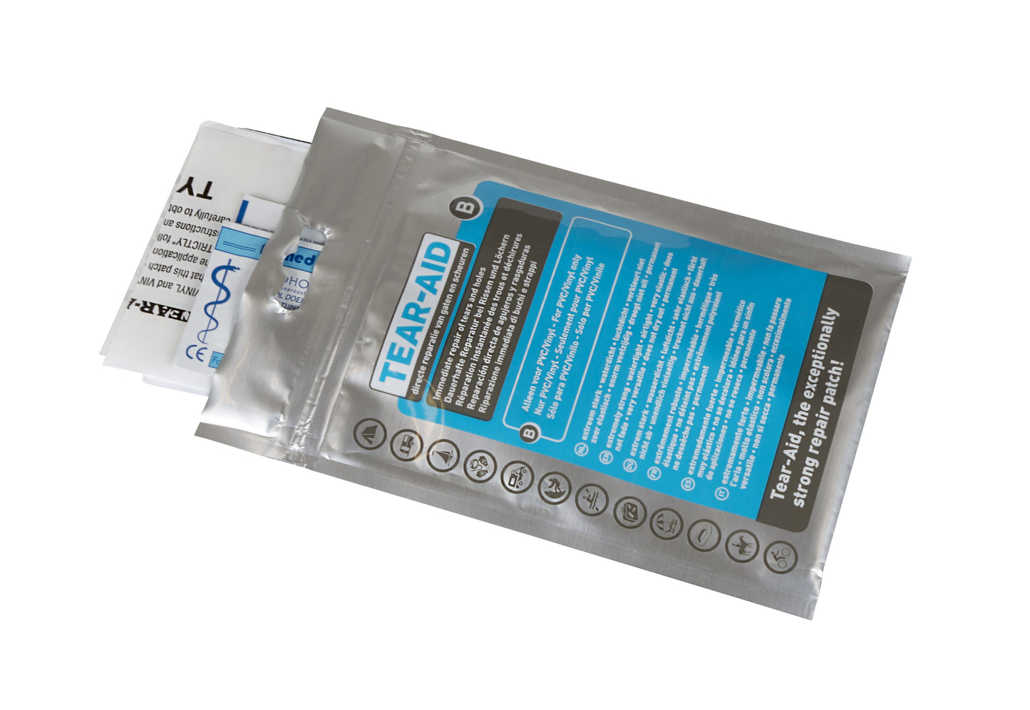 Tear Aid B gaten in vinyl