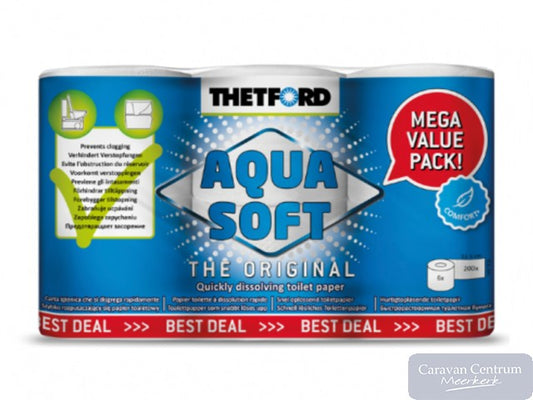 Thetford toiletpapier Aqua Soft (6 rollen)