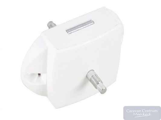 Toiletdrukknopslot wit spanjolet+plaatje