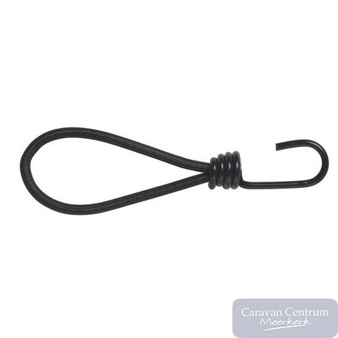 Campking 6 Tentspanner met haak 13 cm., zwart